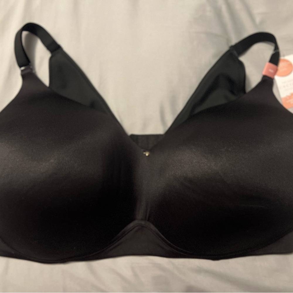 Cacique Black Lightly Lined No-Wire Bra 44H